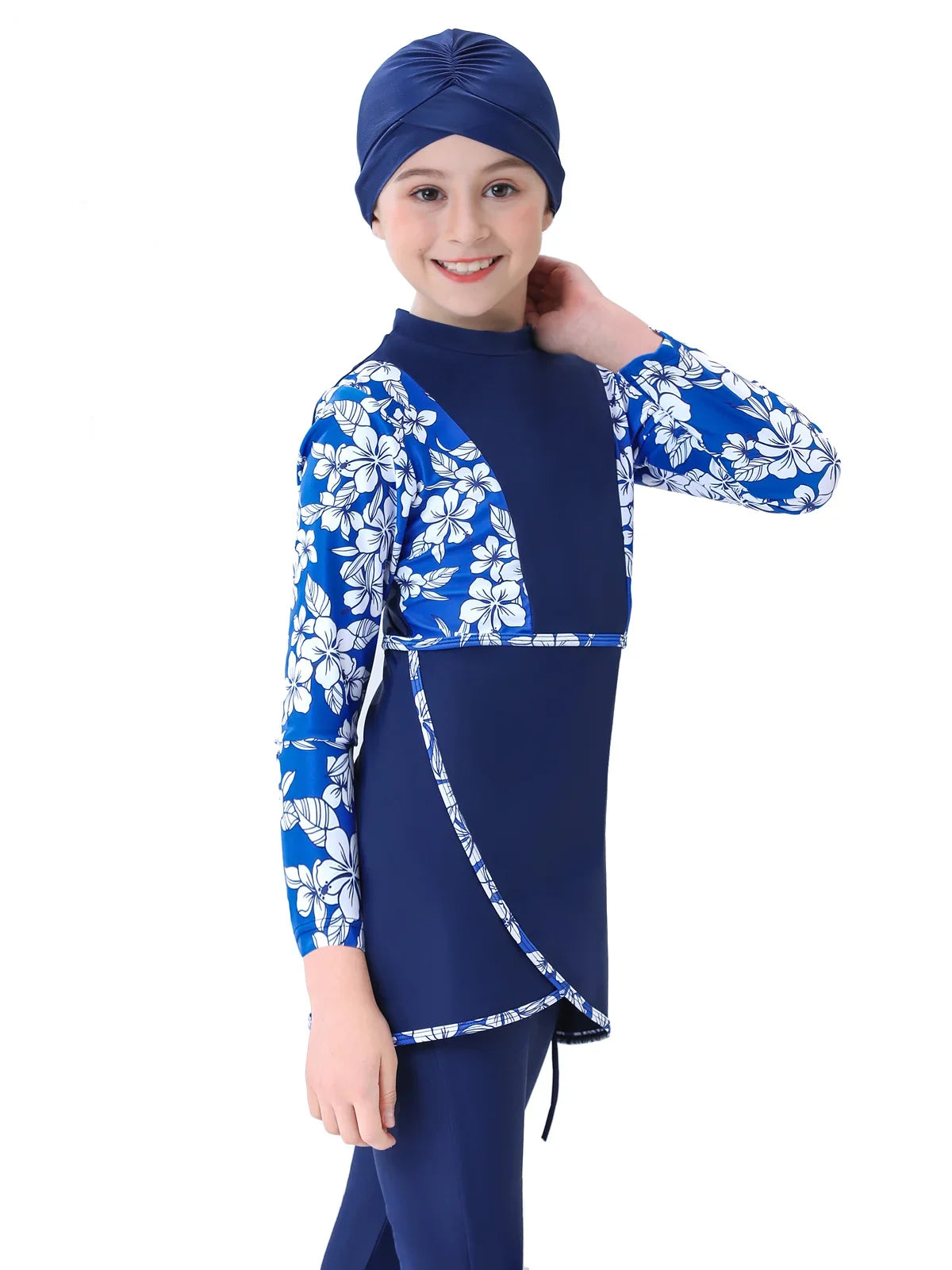 Swimsuit for Kids Swimwear Children's Modest Swim Wear Long Sleeve Plus Size Girls 2 Piece Swimming Suit