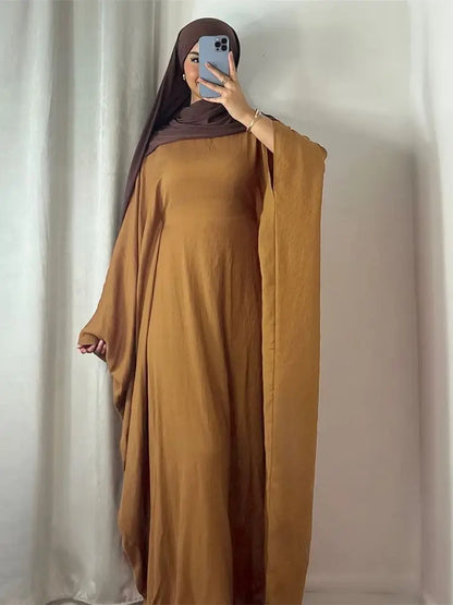 Soft Crepe Like Linen Butterfly Batwing Abaya Luxury 2024