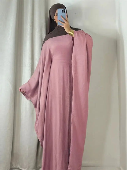 Soft Crepe Like Linen Butterfly Batwing Abaya Luxury 2024