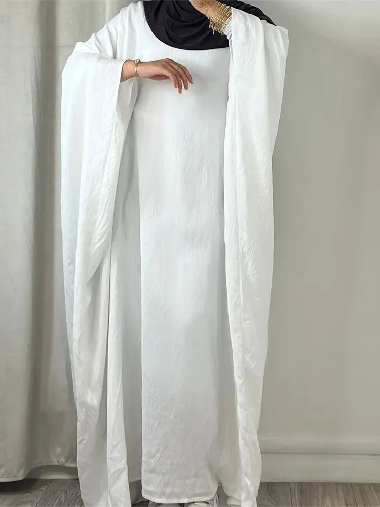 Soft Crepe Like Linen Butterfly Batwing Abaya Luxury 2024