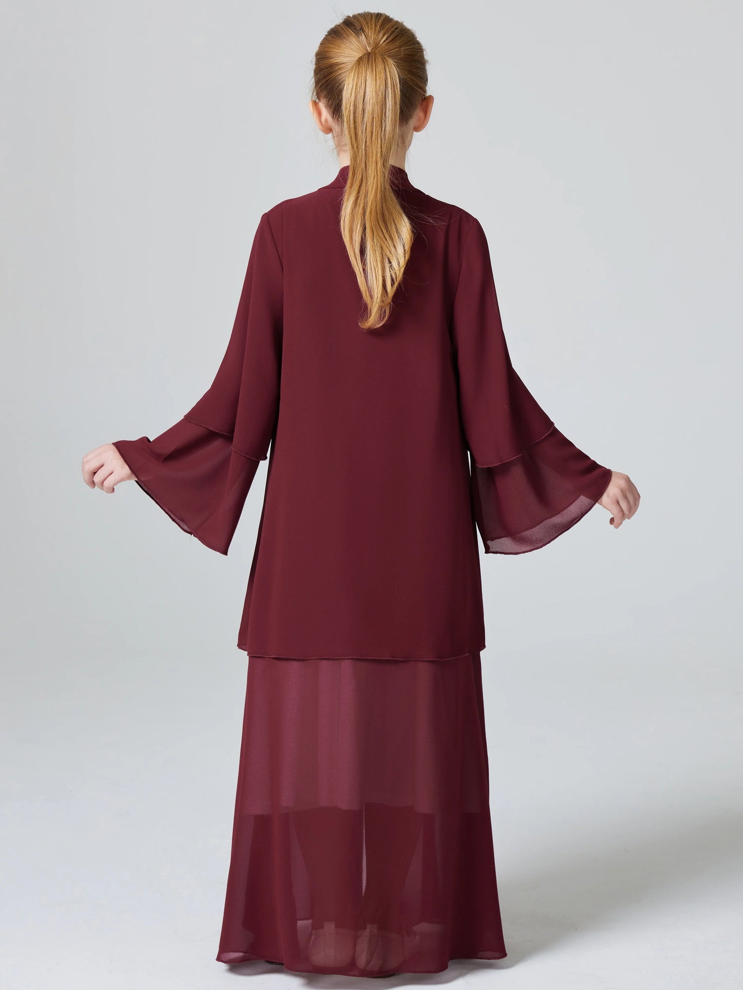 Girls  Solid Long  Robe Dress