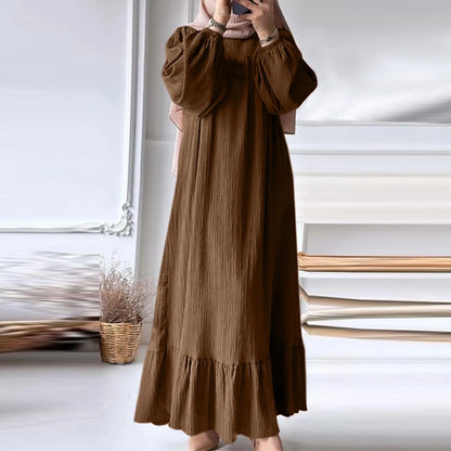 Long Sleeve Oversized Robe Kaftan Modest Dress For Women