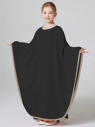 Girls Long Sleeve Chiffon Kids Abaya