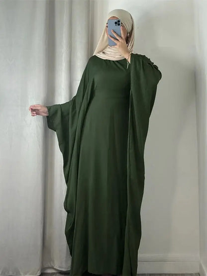 Soft Crepe Like Linen Butterfly Batwing Abaya Luxury 2024