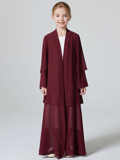 Girls  Solid Long  Robe Dress