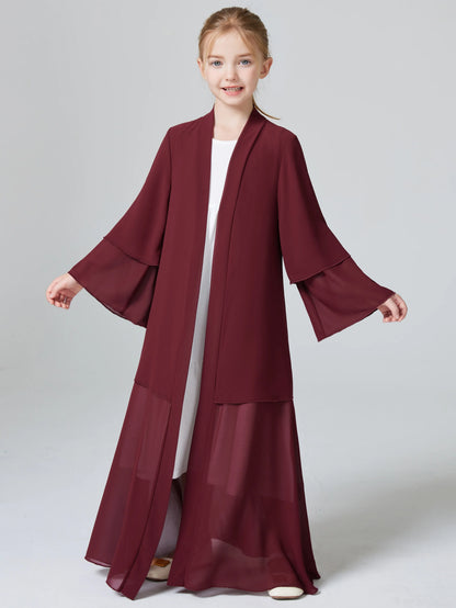 Girls  Solid Long  Robe Dress