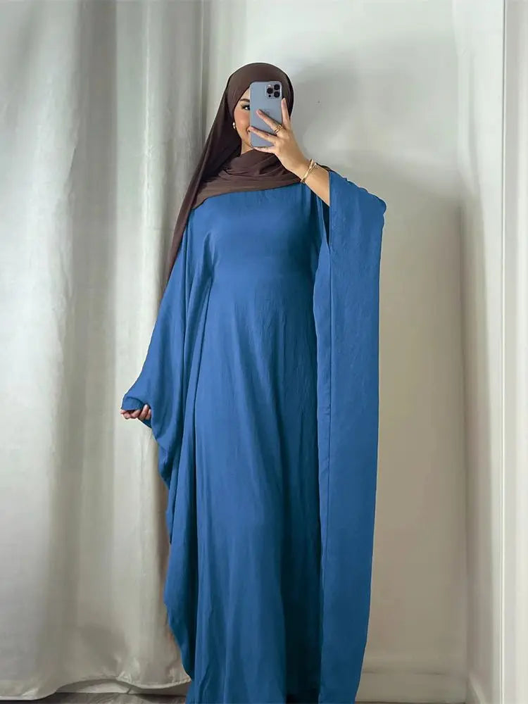 Soft Crepe Like Linen Butterfly Batwing Abaya Luxury 2024