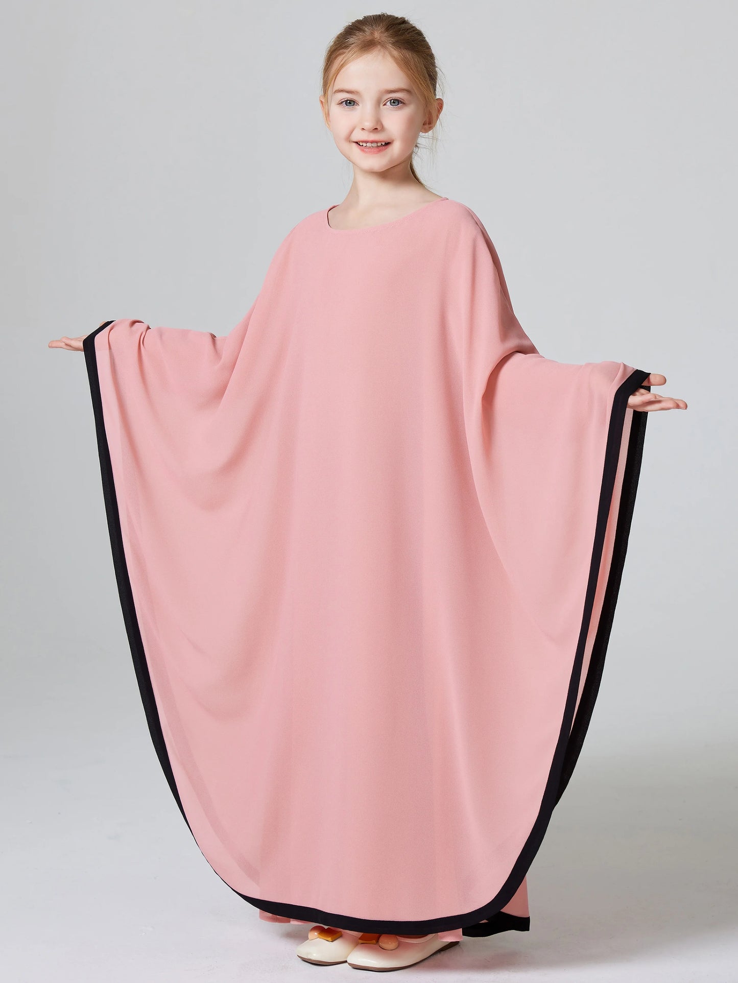 Girls Long Sleeve Chiffon Kids Abaya