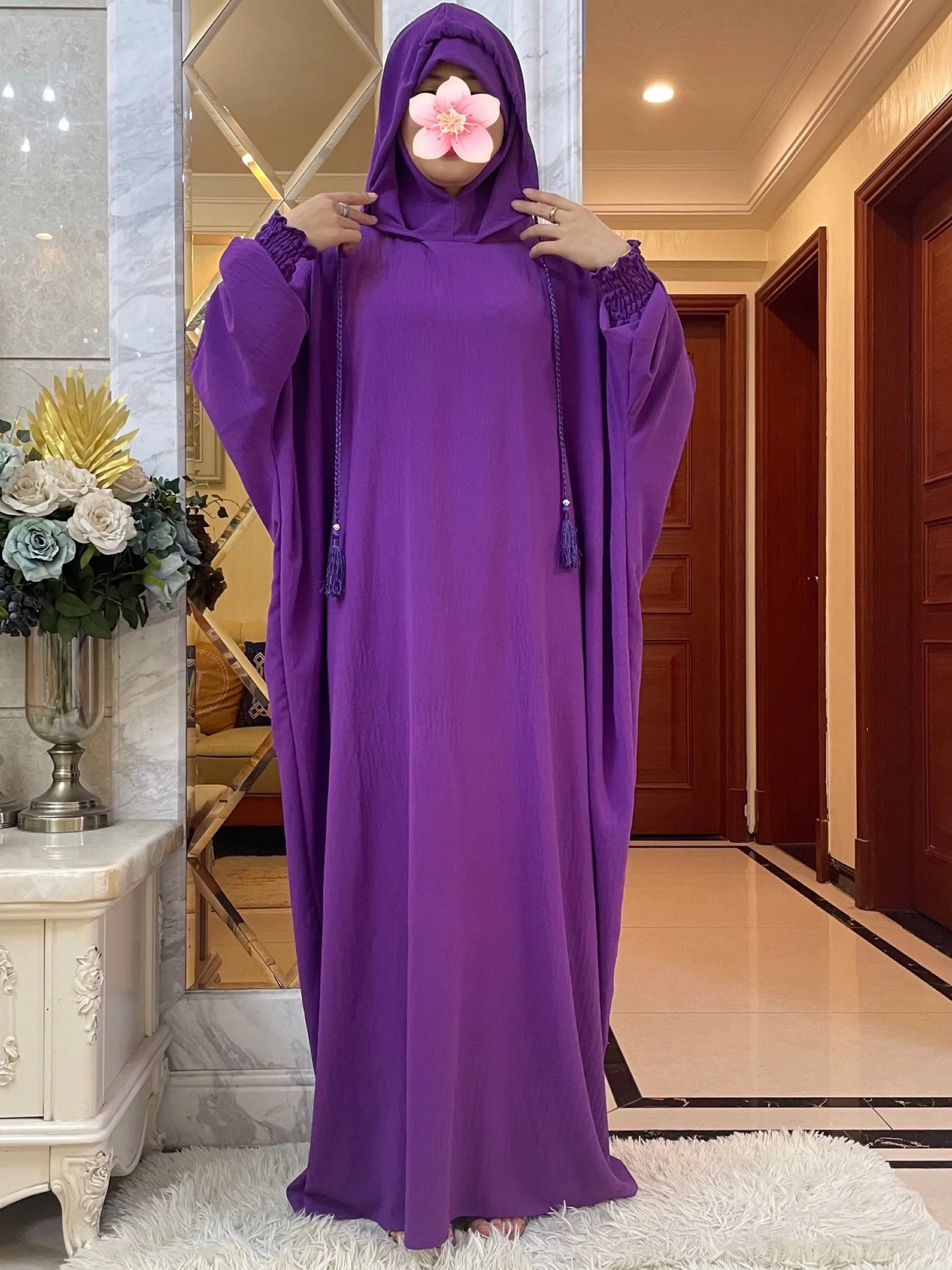 New High-grade Ice Silk Fabric Dresses  Comfortable Kaftan